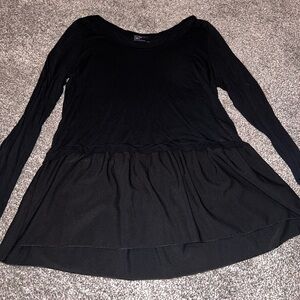 Black long sleeve with flowy bottom